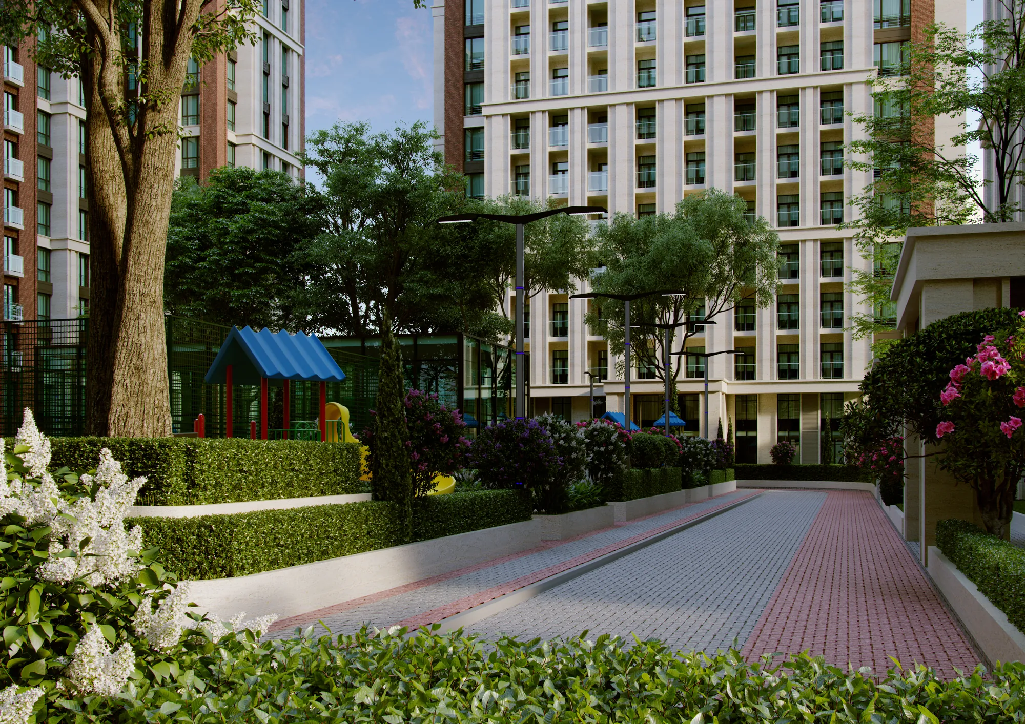 CGI exterior view of the Brooklyn residential complex, view 6